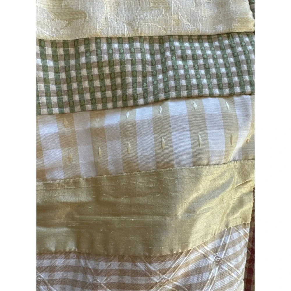 Baby‎ Nursery Quilt Blanket Nava's Designs Yellows Brocade Unisex Plaids Bugs